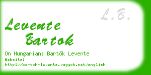 levente bartok business card